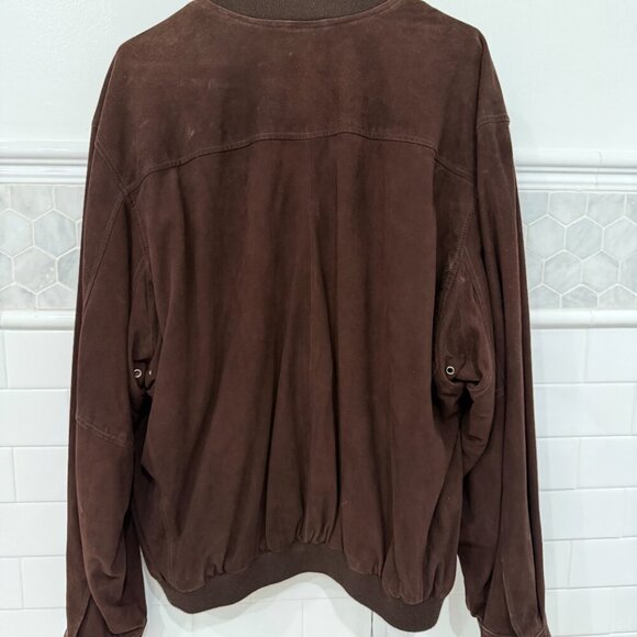 Neiman Marcus Large Brown Leather Jacket - Picture 2 of 5